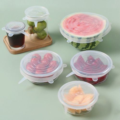 6Pcs Food Silicone Cover Fresh-keeping Dish Stretchy Lid Cap Reusable Wrap Organization Storage Tool Kitchen Accessories 6Pcs Food Silicone Cover Fresh-keeping Dish Stretchy Lid Cap Reusable Wrap Organization Storage Tool Kitchen Accessories