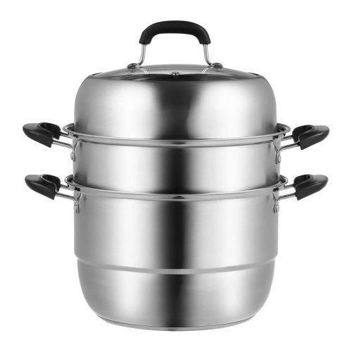 Home Kitchen 304 Stainless Steel Food Steamer Cookware with Lid Home Kitchen 304 Stainless Steel Food Steamer Cookware with Lid